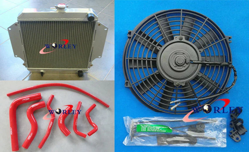 Suzuki Sierra 1.3 SJ413 Aluminum Radiator + Red Hose + Fan (1984-1996)