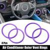 Chevrolet Camaro (2016-2020) Purple 4 Pcs AC Outer Vent Rings Trim Covers