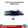 Outer Door Handle Black Right Rear Fits Honda Civic Dimension Ep Es Em 01-05 D11