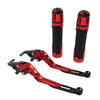 Honda CBR600RR Red Extendable Brake Clutch Levers & Handlebar Grips (2003-2016)
