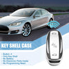 Tesla X 2016-2018 Silver Tone Smart Key Fob Case Cover