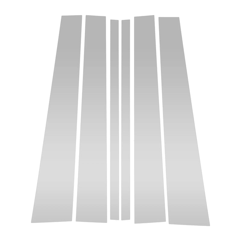 Ford Expedition (1997-2017) Silver Tone 6 Pcs Door Pillar Window Trim