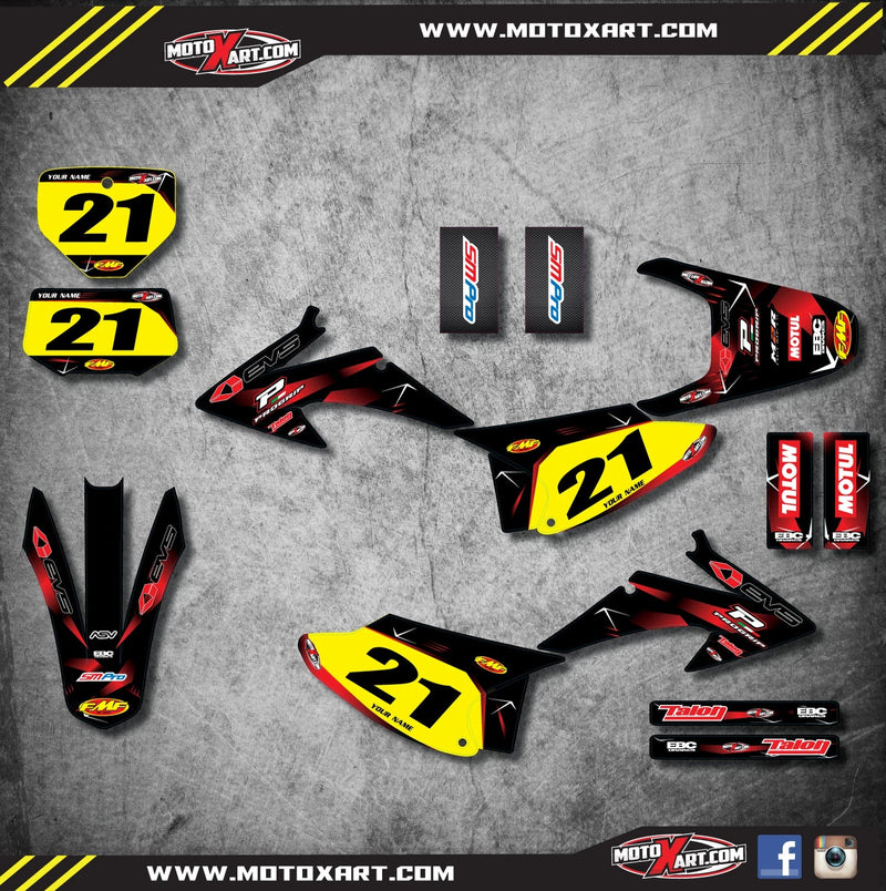 Honda CRF 230 F Custom Graphic Decals (2008-2014)