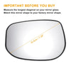 Honda Jazz Left Side Heated White Mirror Glass (2002-2008)