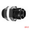 Black Aluminum AN12 Flare Fuel Cell Bulkhead Fitting w/ Washer