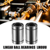 4 x LM8UU 8mm IDx15mm ODx24mm Length Car Linear Ball Bearings Silver Tone