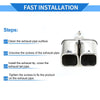 Toyota Raize 2 x 2.4" Square Curved Slant Cut Dual Exhaust Tips (2020-2023)
