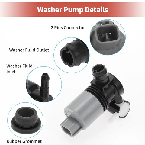 Mazda, Toyota Windshield Washer Pump & Grommet