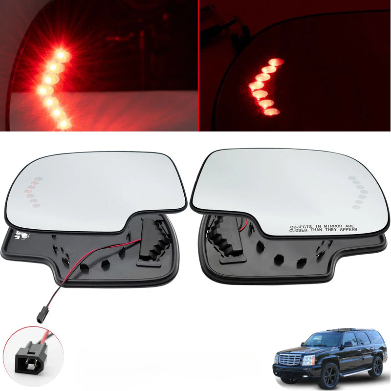 Chevy GMC Cadillac Mirror Glass Heated Turn Signal LH&RH Side (2003–2007)