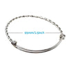 10PCS 2.5" Stainless Steel Adjustable Bangle Bracelets