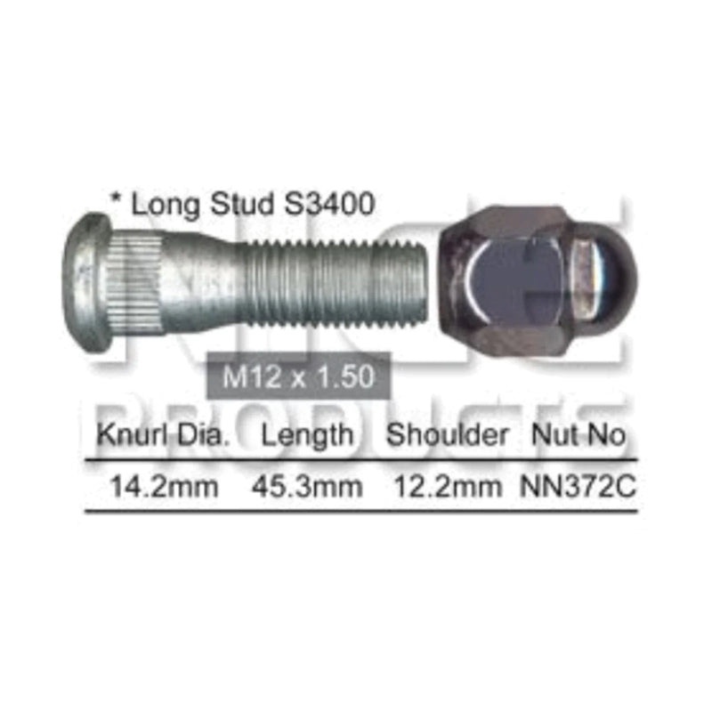 Toyota Hilux GUN125 GUN126 Wheel Studs & Nuts / Set of 6 / (2015–2019)
