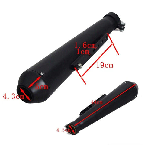 GSXR 750, YZF R6 2 x Black Cafe Reverse Cone Megaphone Exhaust Pipes