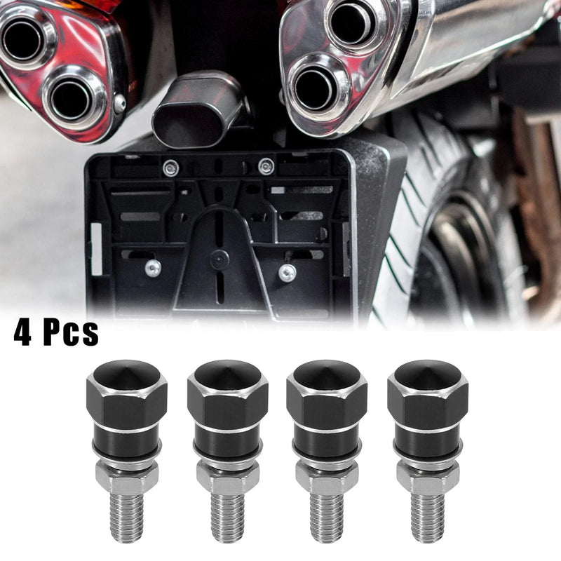 Universal Motorcycle 4pcs License Plate Frame Bolts Screws