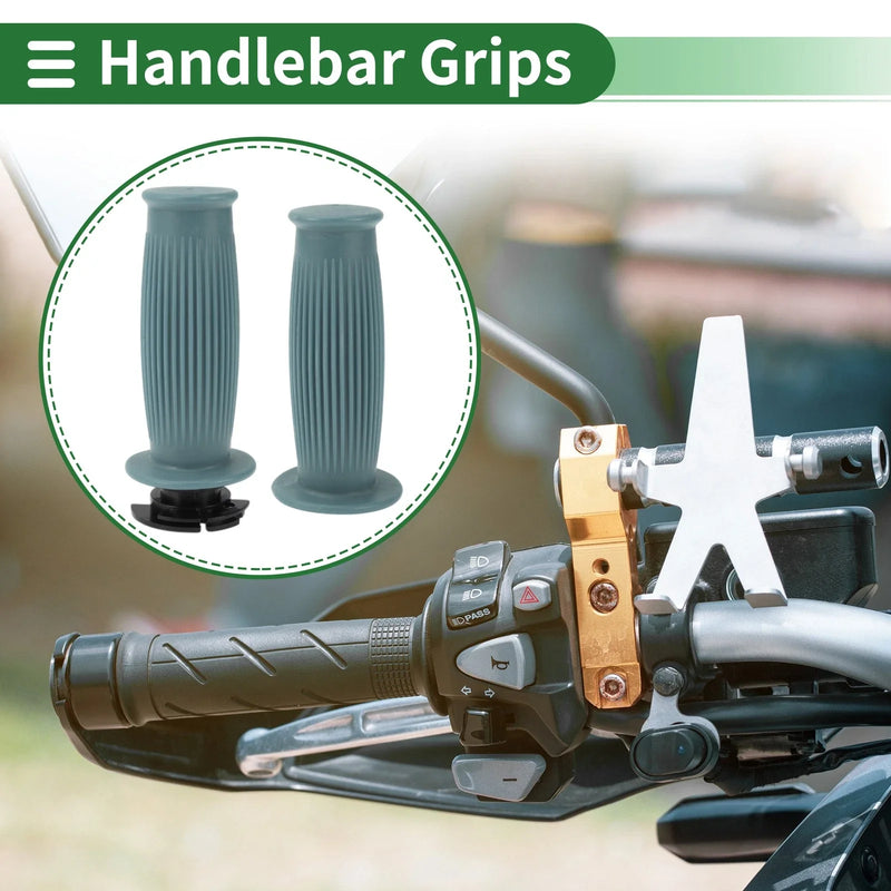Motorcycle Handle Bar Throttle Gray Blue 7/8 22mm Hand Grips Cover
