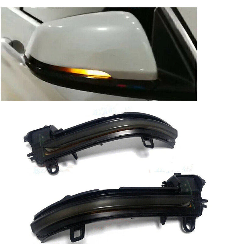 BMW 1 2 3 4 Series Smoked LED Side Mirror Turn Signal Light (2012-2023)