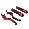 BMW S1000XR Red Extendable Brake Clutch Lever Grip Set (2015-2021)