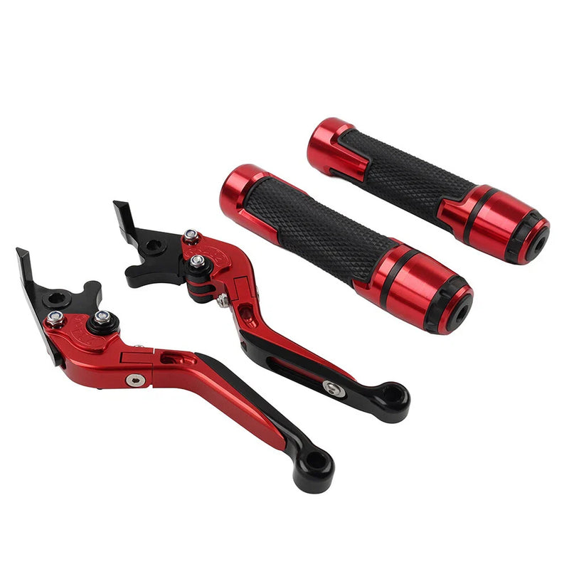 BMW S1000XR Red Extendable Brake Clutch Lever Grip Set (2015-2021)