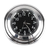 Bike Chrome Black Dial Handlebar Glow-Watch Clock (Fits Most Bikes)