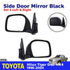 Side Mirror Manual Black Pair Fits Toyota Hilux Tiger SR5 D4D Pickup 1998-04 D05