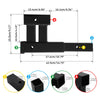 Dual 2in Trailer Receiver Hitch Rise-Drop Adapter Extension Tow 4000LB