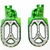 Honda CRF250 Motorcycle CNC Green Stainless Foot Pegs (2004-2023)