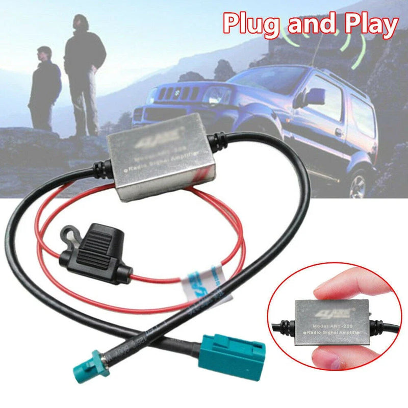 Car 12V FM&AM Radio Inline Antenna Booster