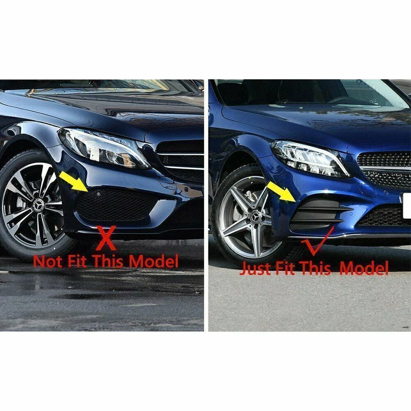 Benz C-Class C300 Front Fog Light Mesh Cover Trim (2019-2021)