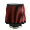 Red 100mm High Performance 4" Cold Air Intake Cone Dry Filter (2023)