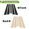 BMW 7-Series 6 Pcs Black Door Pillar Window Trim (1995-2001)
