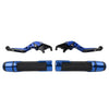 Yamaha YZF R3 R25 Blue Extendable Brake Clutch Levers Grip Set (2015-2023)