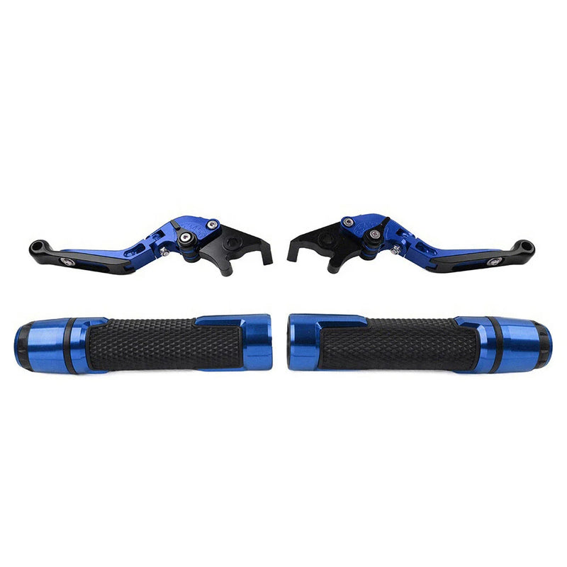 Yamaha YZF R3 R25 Blue Extendable Brake Clutch Levers Grip Set (2015-2023)