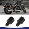 Black Motorcycle Rearview Mirrors Adapter Bolt Screw 2 x