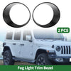 Jeep Wrangler (2024) ABS Carbon Fiber Black 2 x Car Headlight Trim Bezels