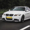 BMW 3 Series E90 E91 325i Gloss Black Front Lip Spoiler (2009-2012)