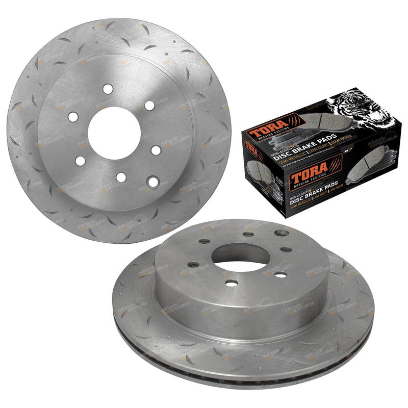 Pathfinder Dimpled Rear Rotors + Pads (2005-2013)
