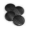 Cars Trucks 4 x 50mm Car Wheel Center Cap Rim Carbon Fiber Base Hub Cap Cover