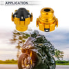 Motorcycle 15.6mm 2 x Aluminum Alloy Motorcycle Slider Frame Gold Tone