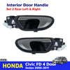 Interior Inner Inside Door Handle Rear L+R Fits Honda Civic FD 4D Sedan 2006-11