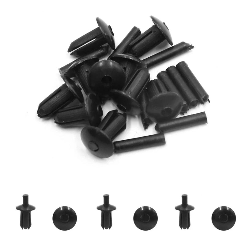 BMW E46 10 x 5mm Black Plastic Rivets Clips Bumper Fastener