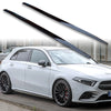 Mercedes Benz V177 W177 Gloss Black Side Skirt Extensions (2019-2023)