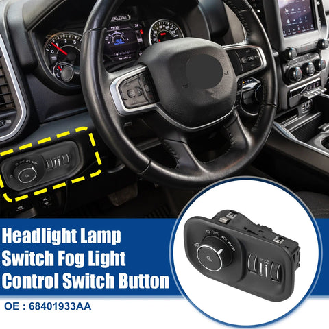 Dodge RAM 1500 2500 3500 No.68401933AA Headlight Lamp Switch Button