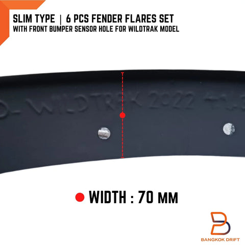Ford Ranger P703 Wildtrak 3" Front Sensor Fender Flares (2022-2023)