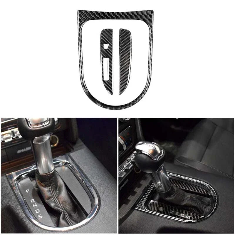 Ford Mustang 2014-2019 Carbon Fiber Interior Gear Shift Surround Cover Trim