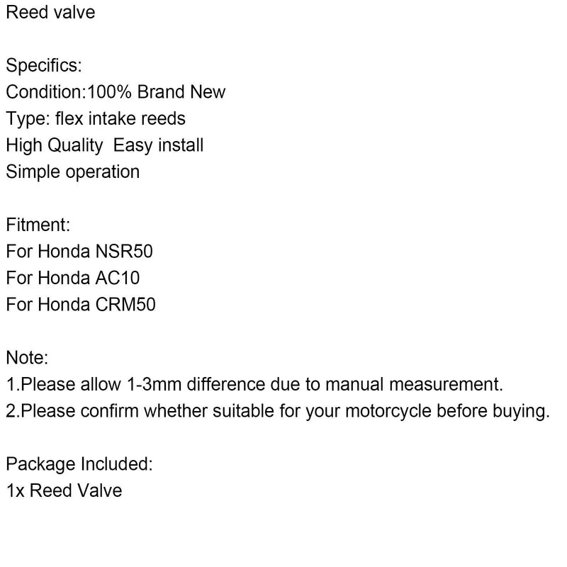 Honda NSR50, CRM50 Reed Valve System (1990-2002)