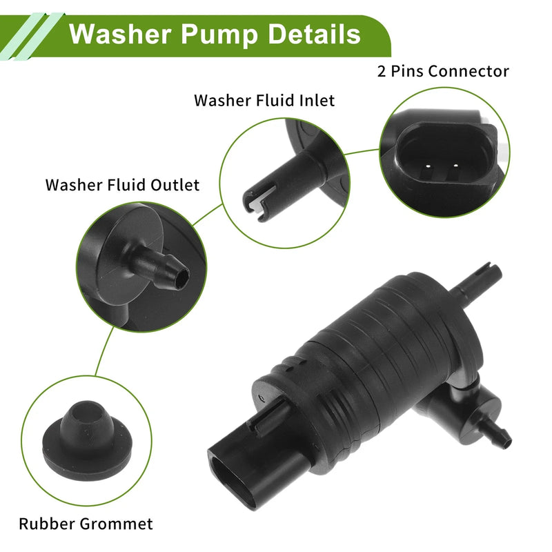 JEEP CHEROKEE 2014-2018 with Grommet Windshield Washer Pump