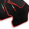 Ferrari F430 with Red Trim AutoWin Black Floor Mats (2004-2009)