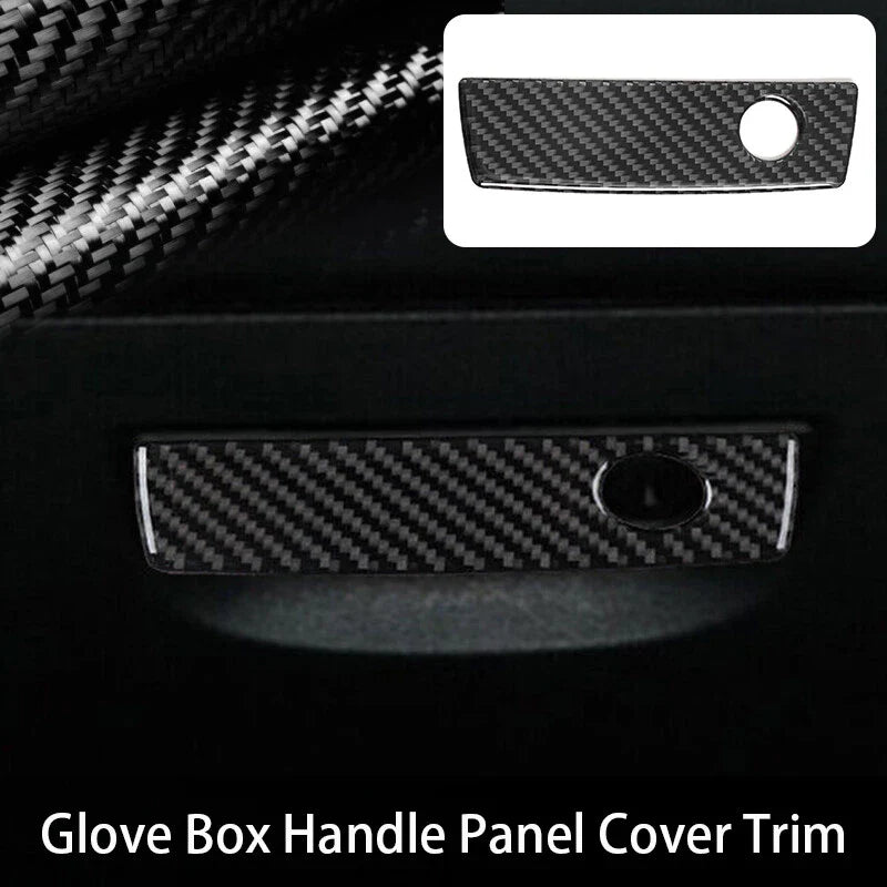 Dodge Challenger Carbon Fiber Glove Box Handle Panel Cover Trim (2008-2014)