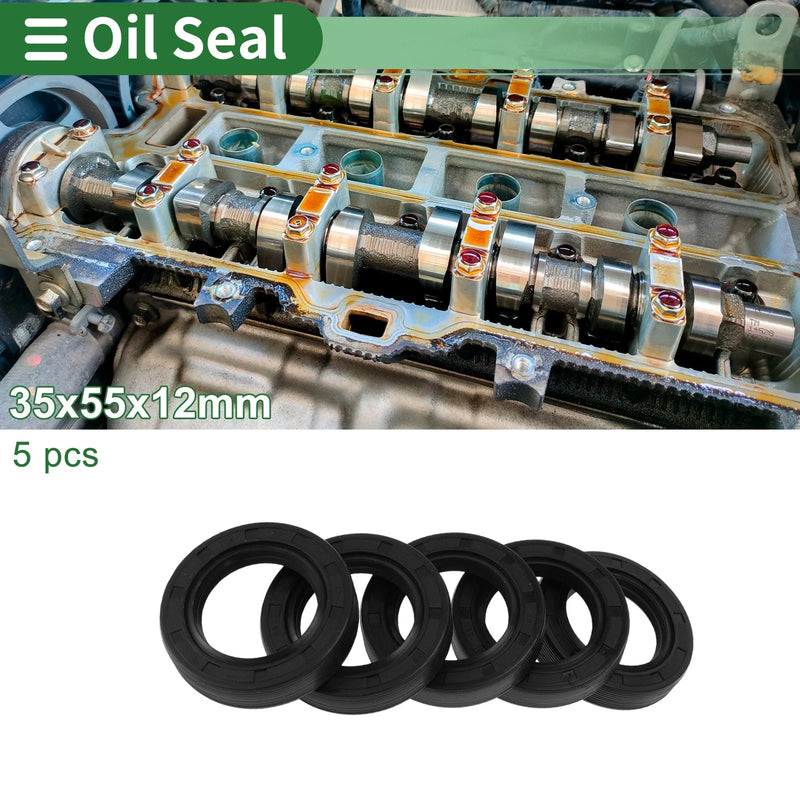 Car Oil Seal 35x55x12mm Seal Ring Rotary Shaft NBR Rubber Black
