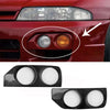 Carbon Fiber Replace Front Fog Lights Cover Fit Nissan Skyline R33 GTS 1994-1997