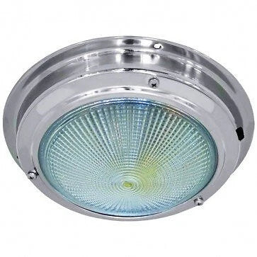 Caravan / Boat 110mm Diameter 12V LED Dome Light Stainless Steel